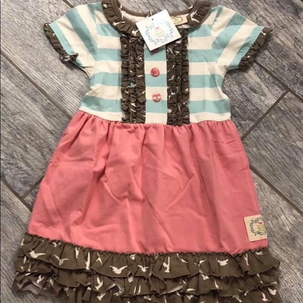 Striped Sparrow Dress Size 2T/3T